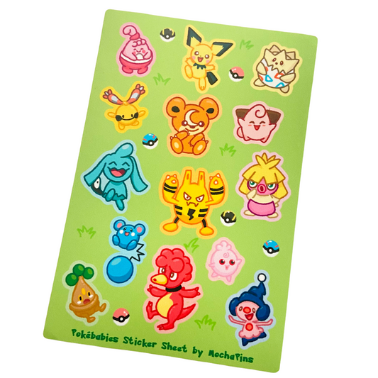 Pokébabies Sticker Sheet