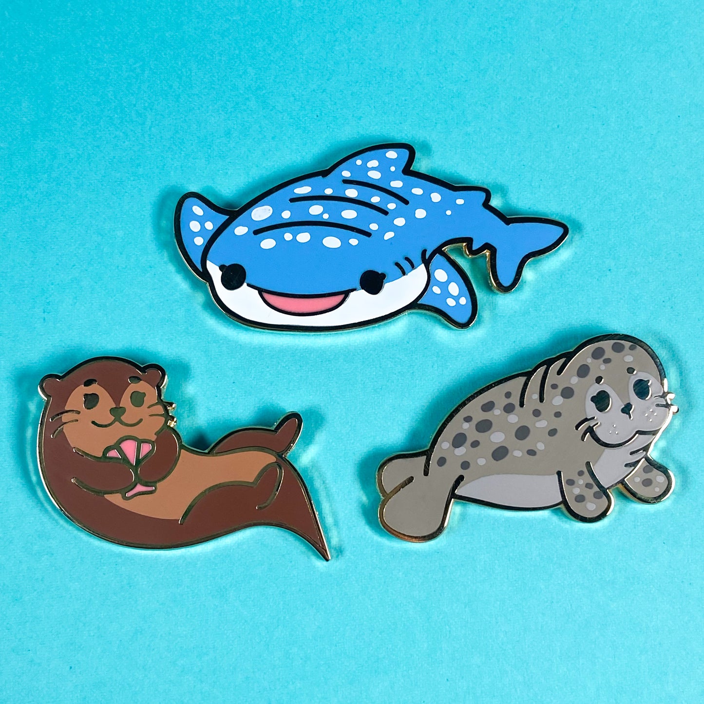 Aquatic Friends Enamel Pins