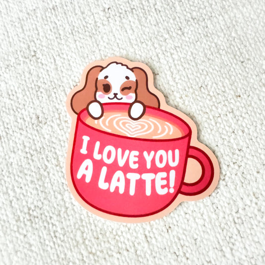 i love you a latte! Sticker