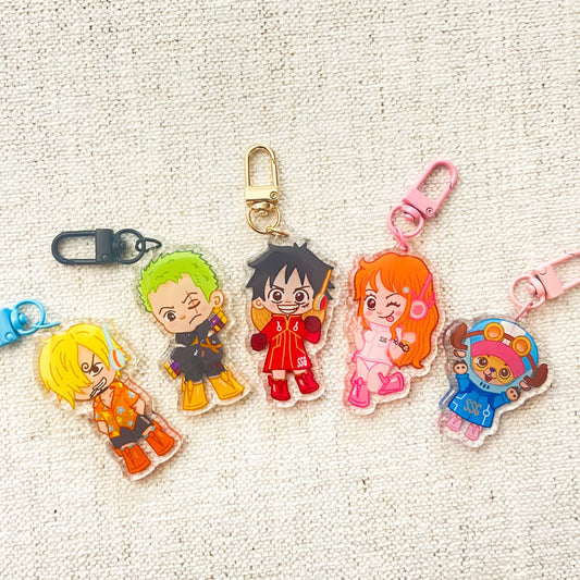 Egghead Straw Hat Keychains