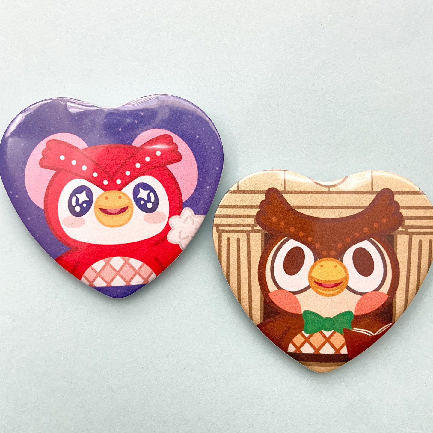 AC Owl Siblings Buttons